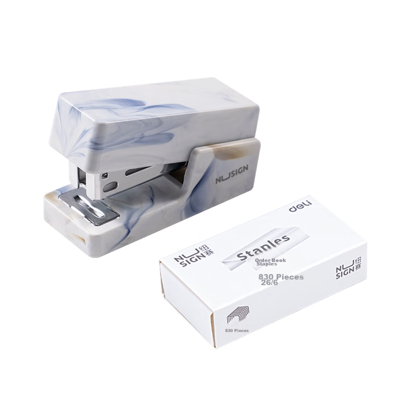 Deli Nusas Mini Stapler, Marble Gradient Series, Lightweight And Portable Staple...