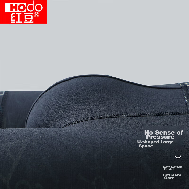 Hongdou Men's Underwear, Pure Cotton, Printed Mid-Rise Boxer Briefs, 4-Pack, Pri...