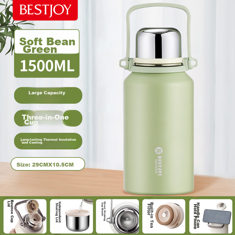 FUGURNG BESTJOY Insulated Mug, Hot And Cold Cup, Stainless Steel Large Capacity...