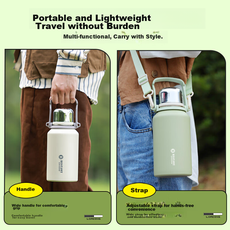 FUGURNG BESTJOY Insulated Mug, Hot And Cold Cup, Stainless Steel Large Capacity...