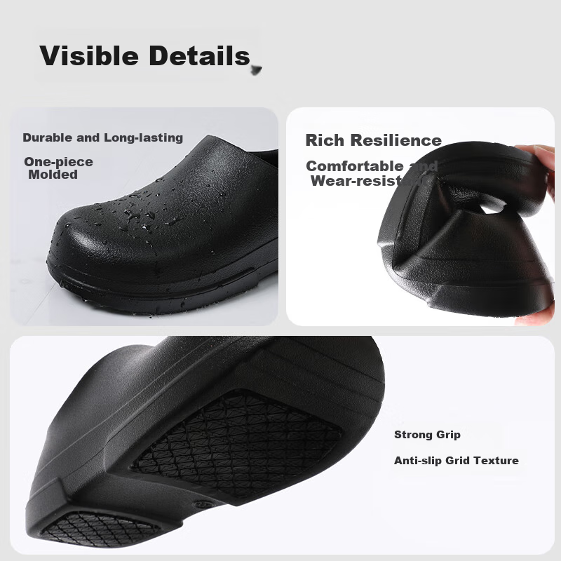 GUOLUOFEI Professional Chef Shoes Non-Slip Kitchen Men's Waterproof Oil-Proof Wo...