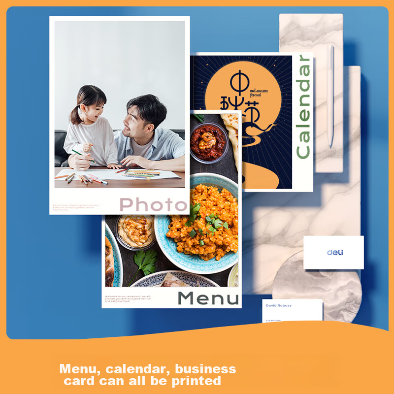 Deli 7-Inch 230g High Gloss Photo Paper, Color Inkjet Printing Paper, High Gloss...