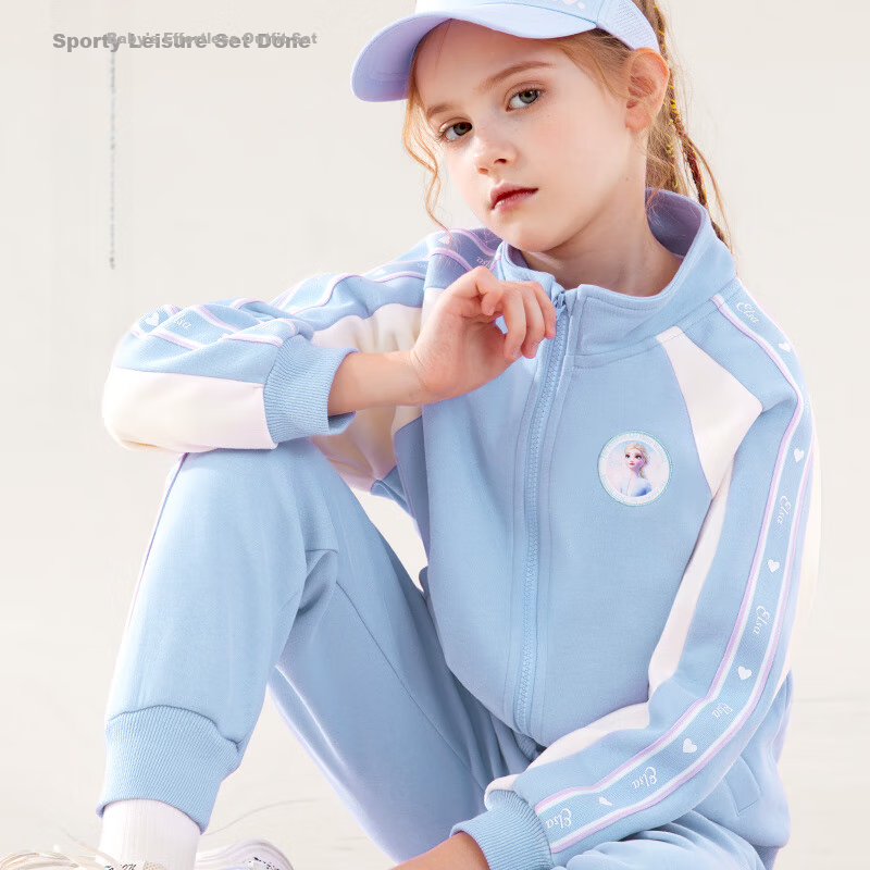 Disney Kids Sports Suit Girls Autumn Outfit Baby Coat Two-piece Children's Cloth...