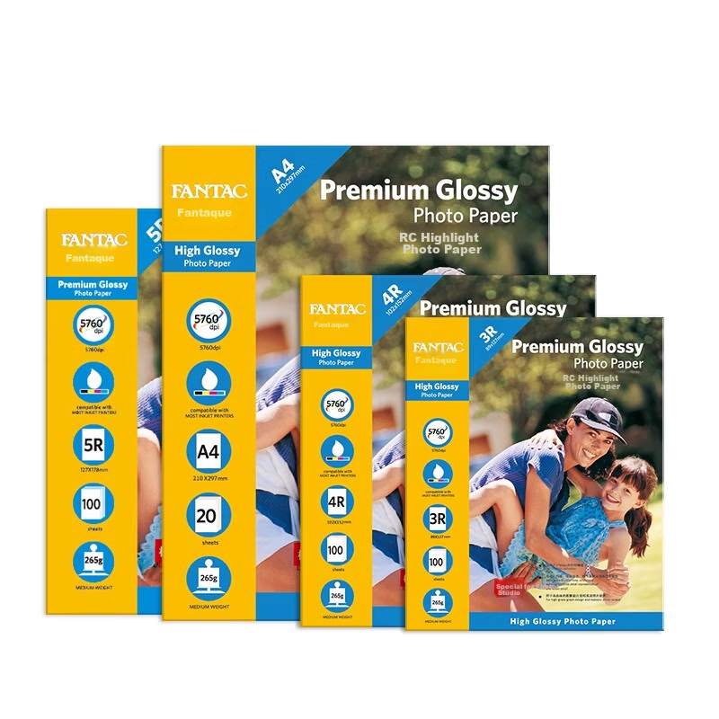 FANTAC RC Waterproof High Gloss Photo Paper 6 Inch 265g Color Inkjet Printing Ph...