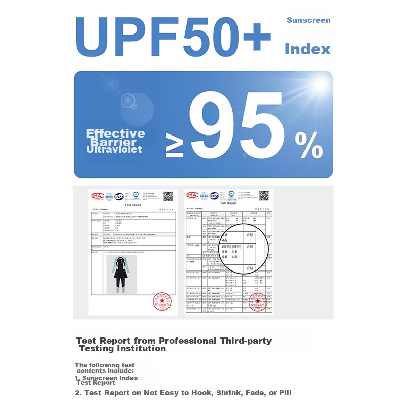 F.DYRAA Women's Two-Piece Swimsuit, Sun Protection Long Sleeve Long Pants, Divin...