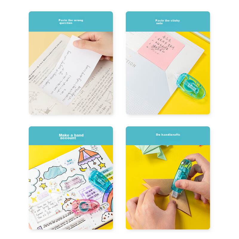 Deli 6mm×8M Double-Sided Tape, Creative Dot Glue, Convenient Quick-Apply Erasabl...