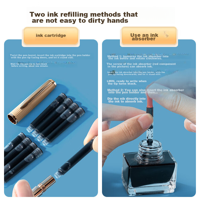 Deli Fountain Pen-Style Brush Pen, Soft Brush Calligraphy Practice Pen, Small Re...