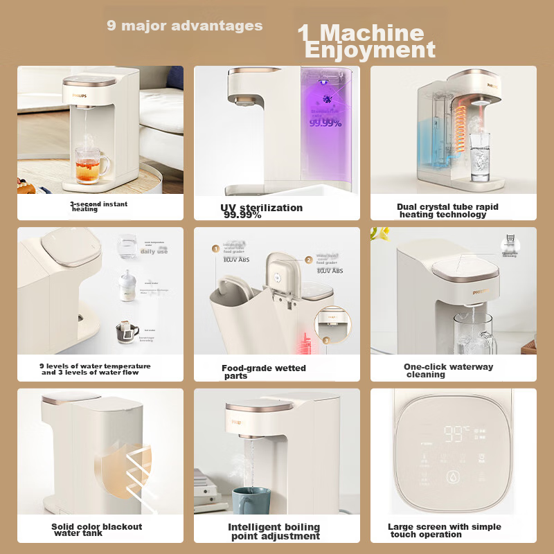 Philips Instant Hot Water Dispenser, Home UV Sterilization, Compact Countertop W...