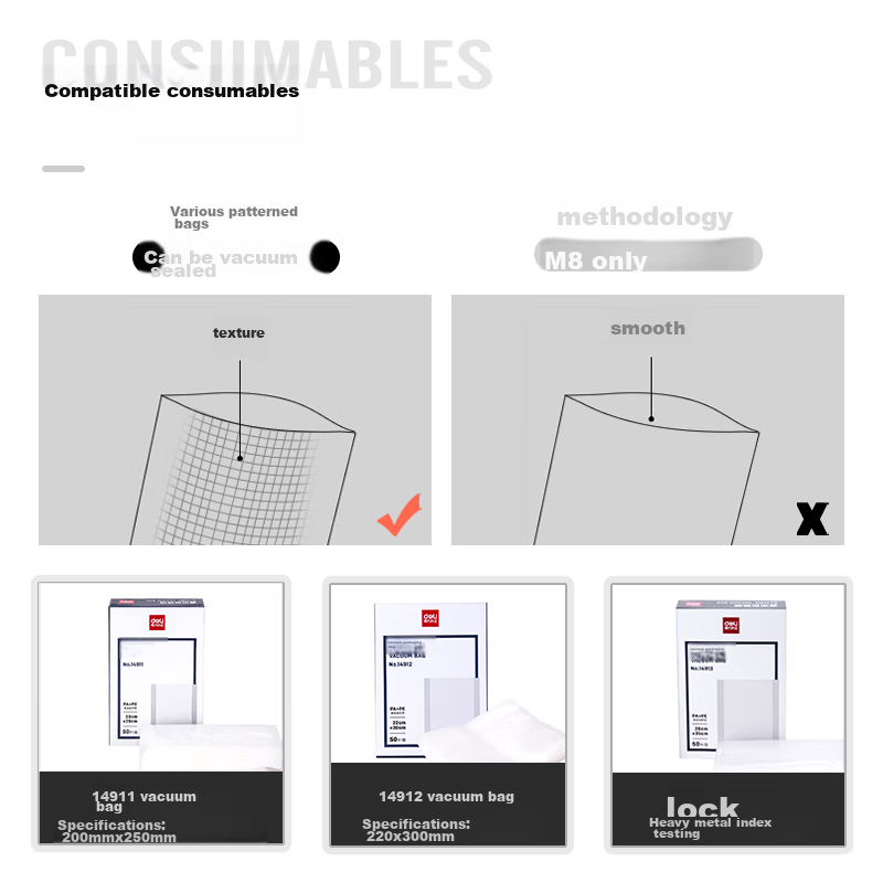 Deli large commercial vacuum sealer with strong suction, automatic food packagin...