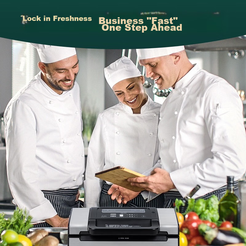 Deli large commercial vacuum sealer with strong suction, automatic food packagin...