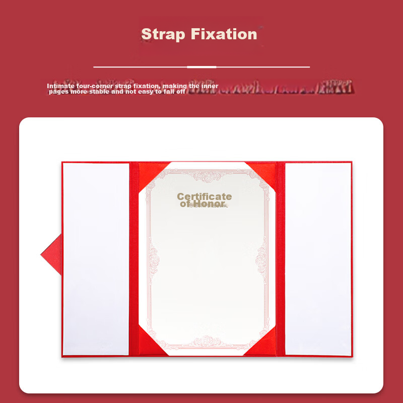Deyin A4 High-Quality Tri-Fold Honor Certificate Award with Vertical Cover And I...