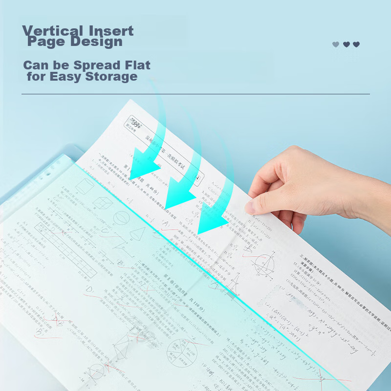 Deli A3/20-page Document Folder Test Paper Clip Test Paper Storage Folder Inspec...