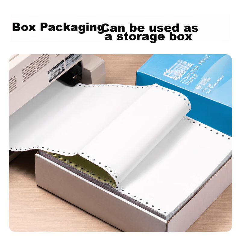 Deli Bering Sea Printing Paper, Three-Part Three-Equal Division Dot Matrix Print...