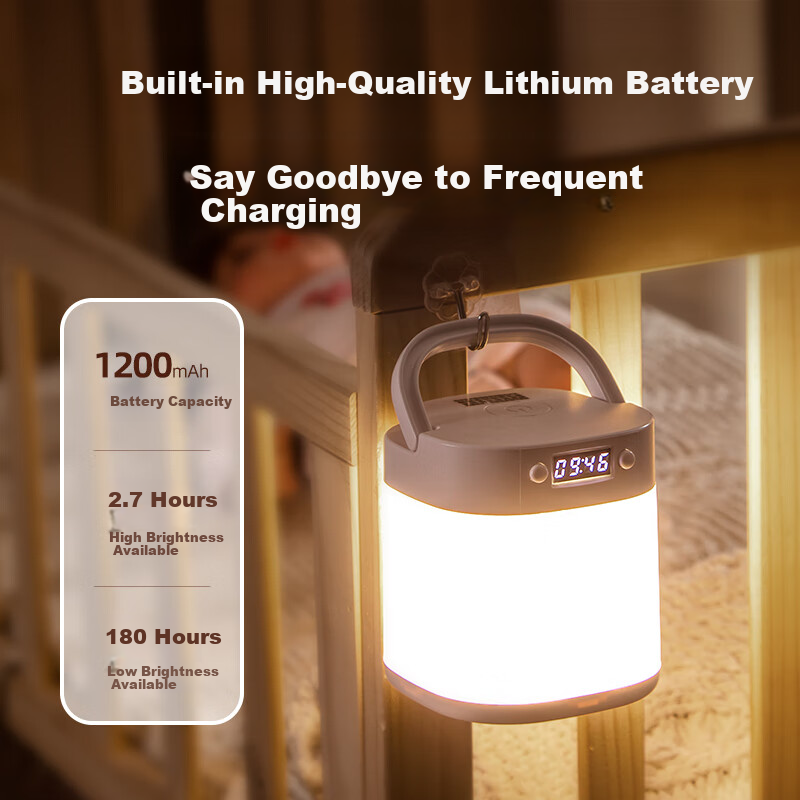 Datouren Night Light Baby Feeding Night Light Charging Bedroom Bedside Lamp Atmo...