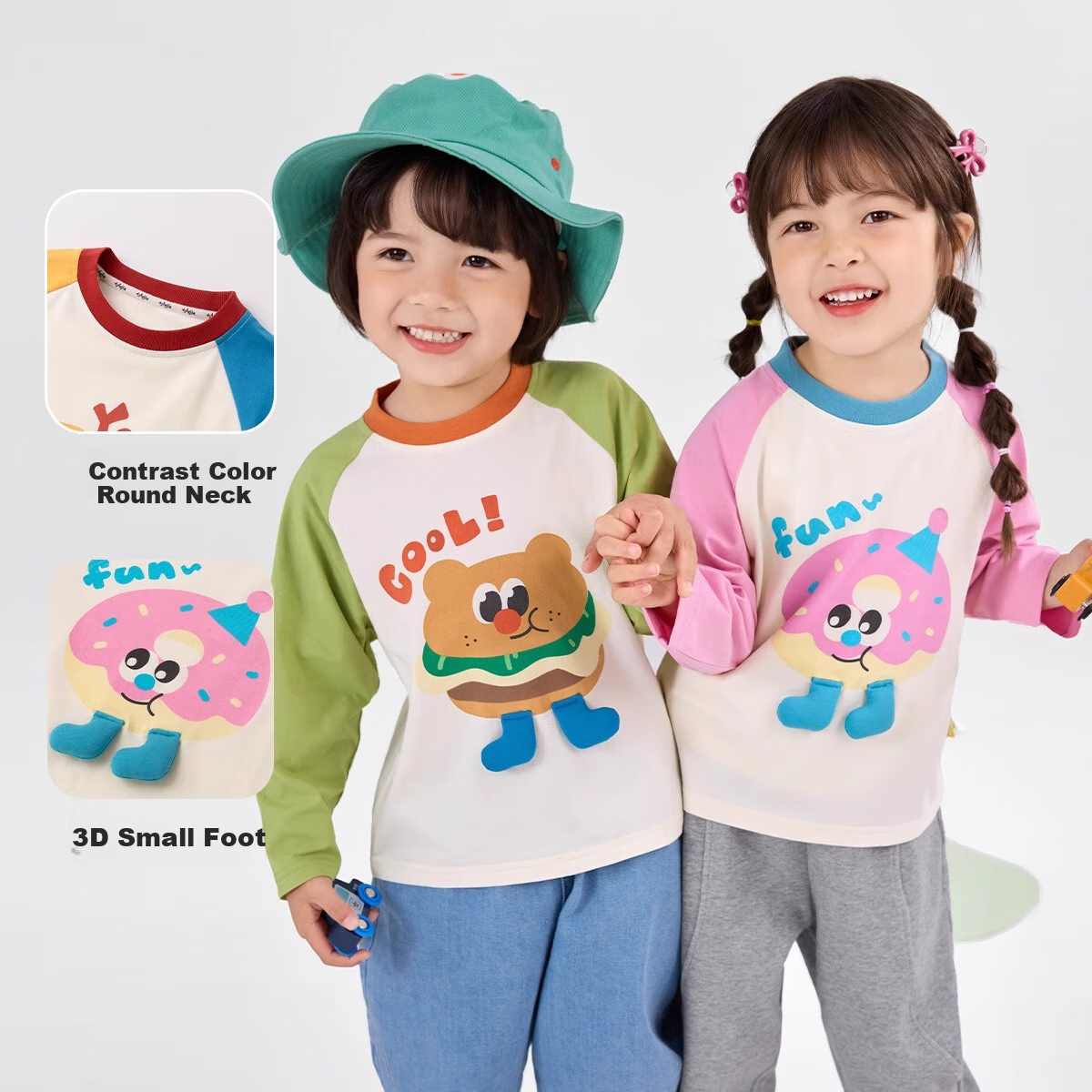 Dudu Home Baby Long Sleeve T-shirt Spring Style Stylish Boys Long T-shirt Trendy...