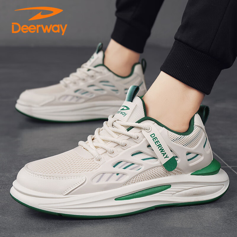 DEERWAY Men's Shoes, Men's 2025 Summer Dad Shoes, Men's Thick-Soled Sneakers, Br...