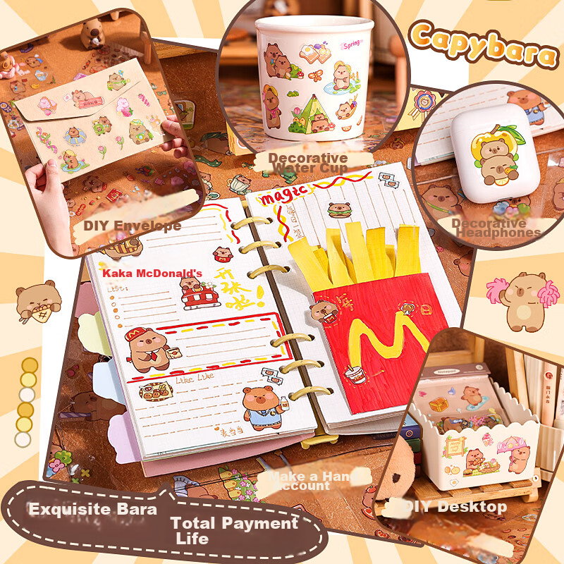 Dile, Planner Sticker Materials, Cute Cartoon Children's Stickers, Waterproof Tr...