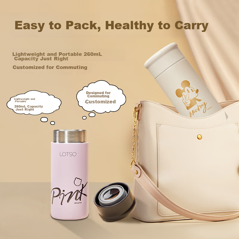 Disney Mini Insulated Cup Women's High-value 316 Stainless Steel Compact Portabl...