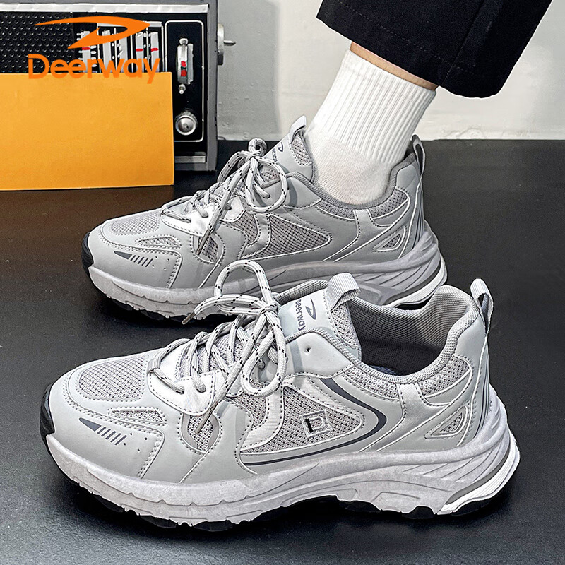 DEERWAY Men's Shoes, Men's 2025 Summer Dad Shoes, Men's Thick-Soled Fashionable...