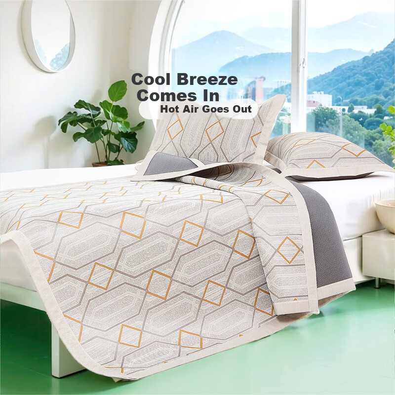 FUANNA GeYun A Class Washable Cool Feeling Jacquard Bedding Set for Double Bed T...
