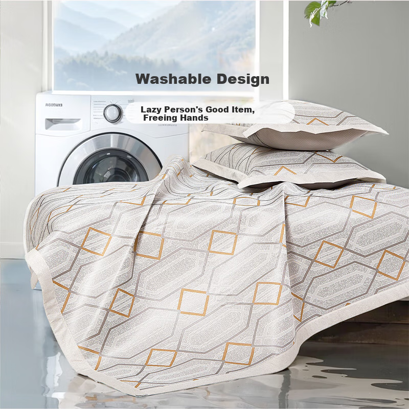 FUANNA GeYun A Class Washable Cool Feeling Jacquard Bedding Set for Double Bed T...