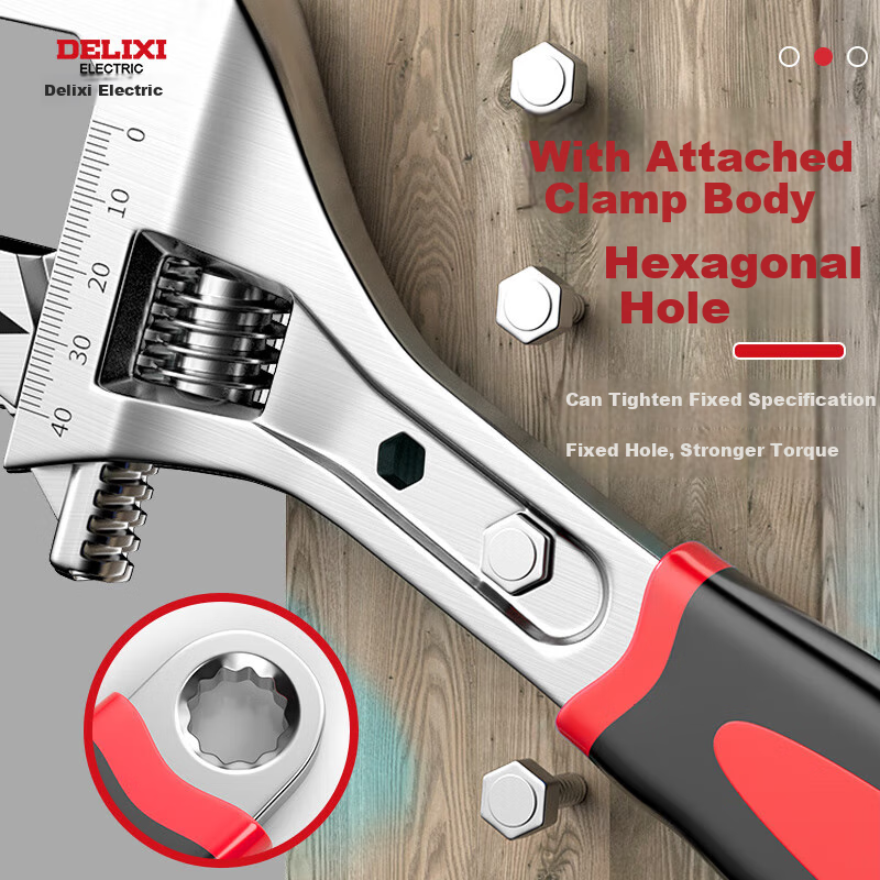 DELIXI ELECTRIC Multi-function Large Opening Wrench Tool 8-inch