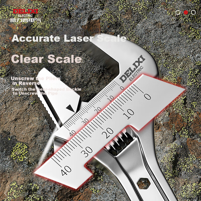 DELIXI ELECTRIC Multi-function Large Opening Wrench Tool 8-inch