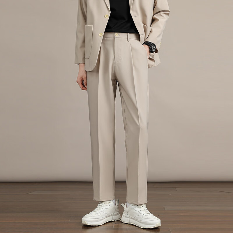 Dingfengbaoluo Autumn And Winter Draping Suit Pants for Men, Straight-Leg Loose...