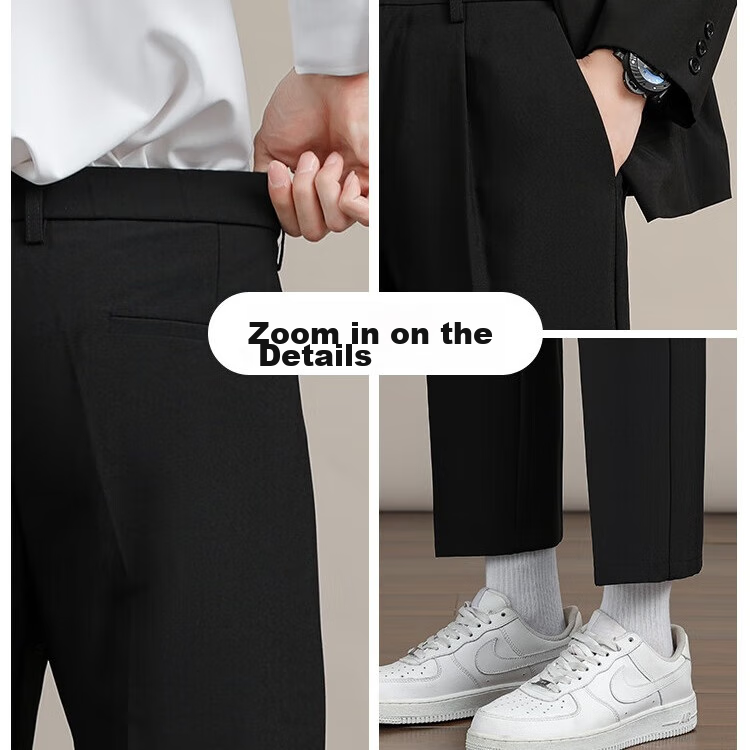 Dingfengbaoluo Autumn And Winter Draping Suit Pants for Men, Straight-Leg Loose...