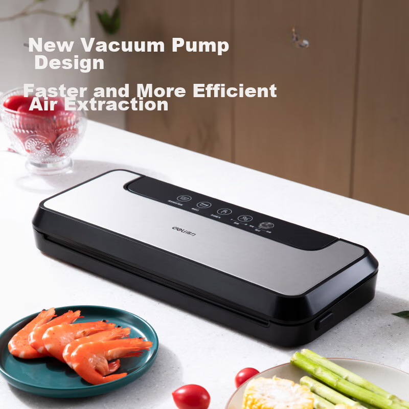 Deli Household Commercial Vacuum Sealer Small Vacuum Packaging Machine Food Plas...
