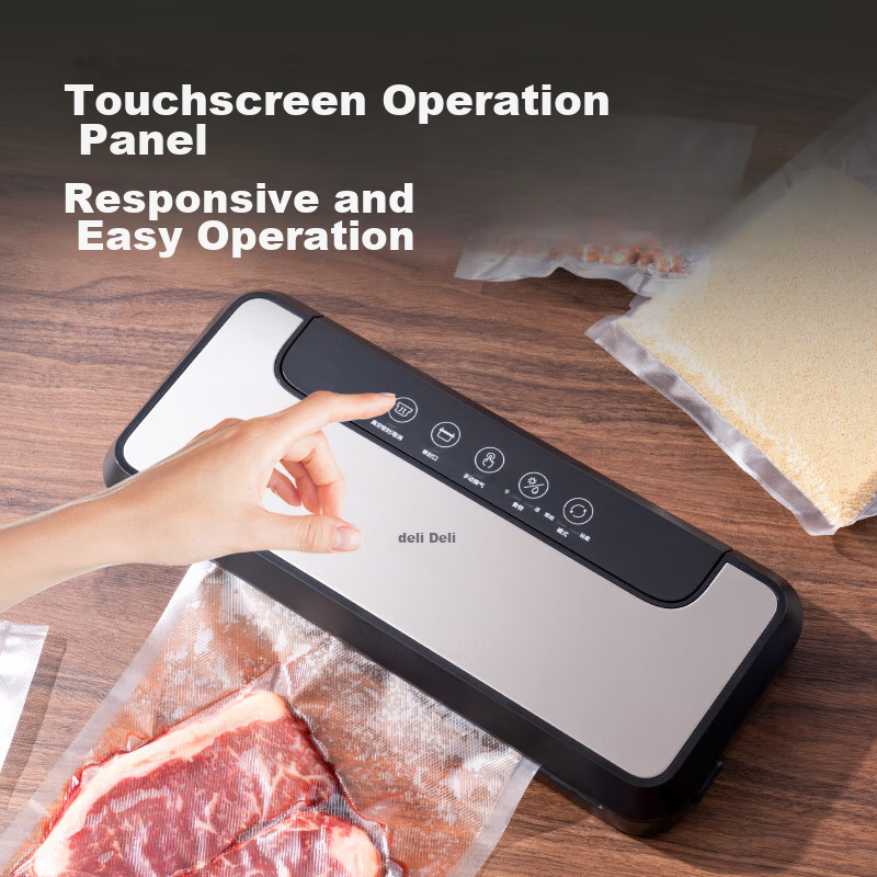 Deli Household Commercial Vacuum Sealer Small Vacuum Packaging Machine Food Plas...