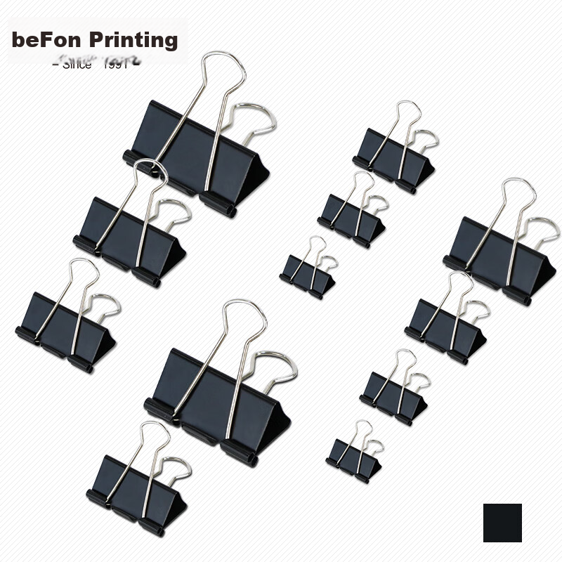 Deyin 19mm Small Black Binder Clips 3883, Metal Clips, Long Tail Clips, Paper Cl...