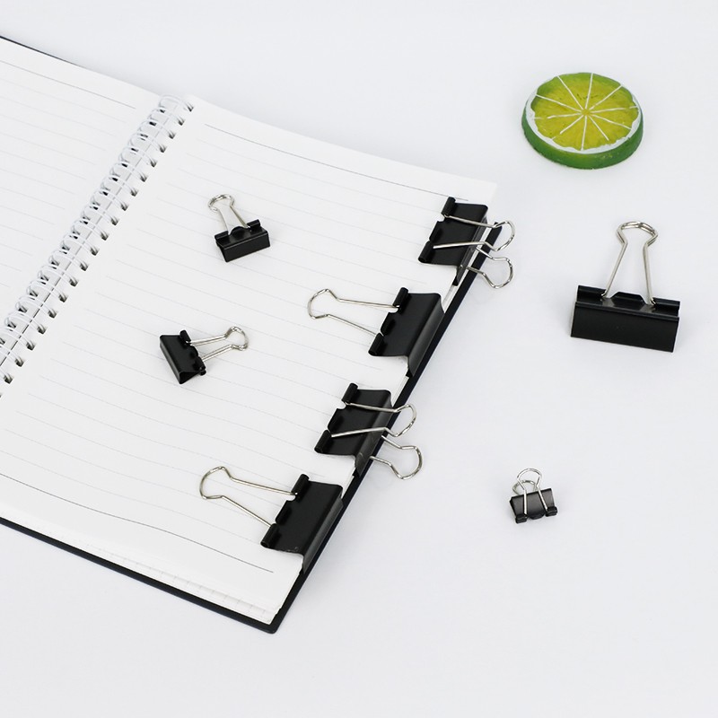 Deyin 19mm Small Black Binder Clips 3883, Metal Clips, Long Tail Clips, Paper Cl...