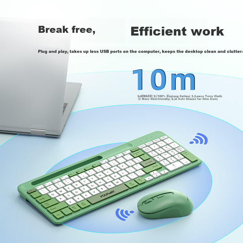 Founder Keyboard and Mouse Set Wireless Keyboard and Mouse Set Office Keyboard M...