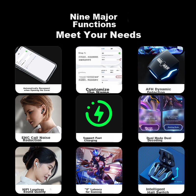 Disney Marvel Co-Branded True Wireless Gaming Bluetooth Earphones, In-Ear Call N...