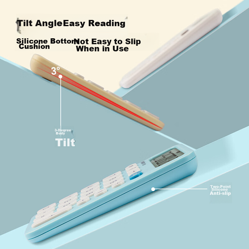 Deli Slim Portable Calculator 12-Digit Display Financial/Personal Calculator Off...