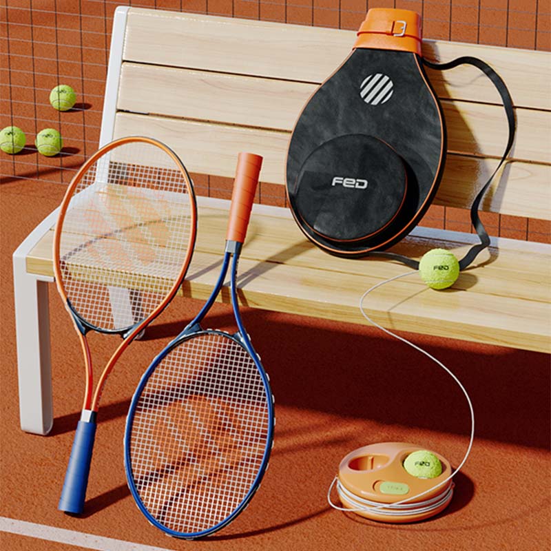Feierdun Tennis Racket Base, Tennis Training Device, String Rebound Ball, Suitab...