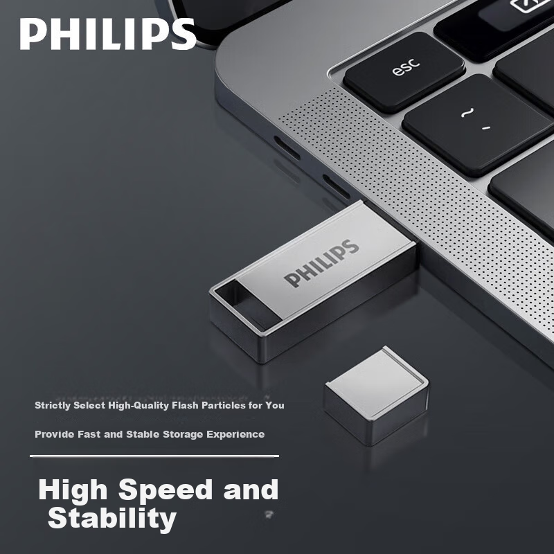 PHILIPS 256GB USB3.2 Flash Drive 11UA-L Large Capacity Metal USB Drive Reading S...