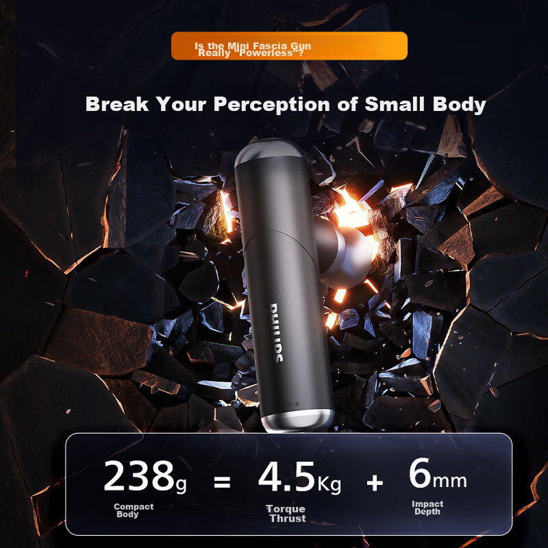 Philips 3108G Mini Massage Gun, Professional Fascia Gun for Women, Neck And Musc...