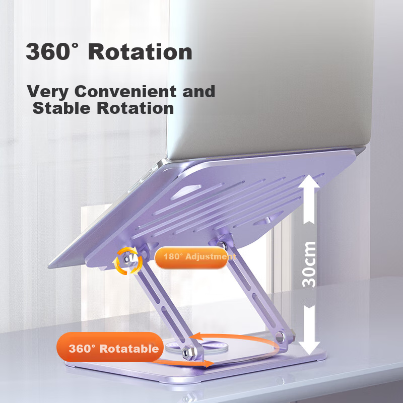 Founder Founder Laptop Stand Lilac Tablet Cooler 360° Rotating Infinitely Adjust...