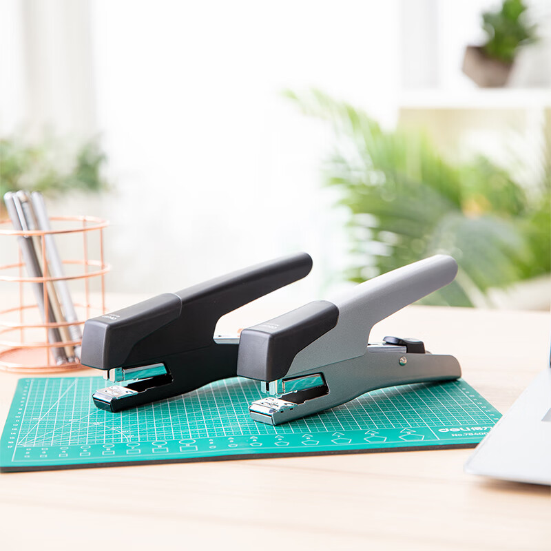 Deli Handheld Metal-Feel Low-Effort Stapler, Portable Handheld Pop-Up Stapler fo...