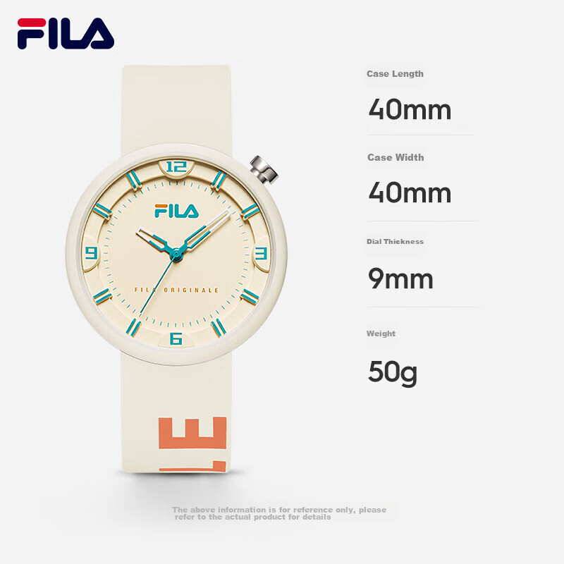 FILA Women's Watch, Trendy Color-Block Fashion Versatile Student Silicone Couple...