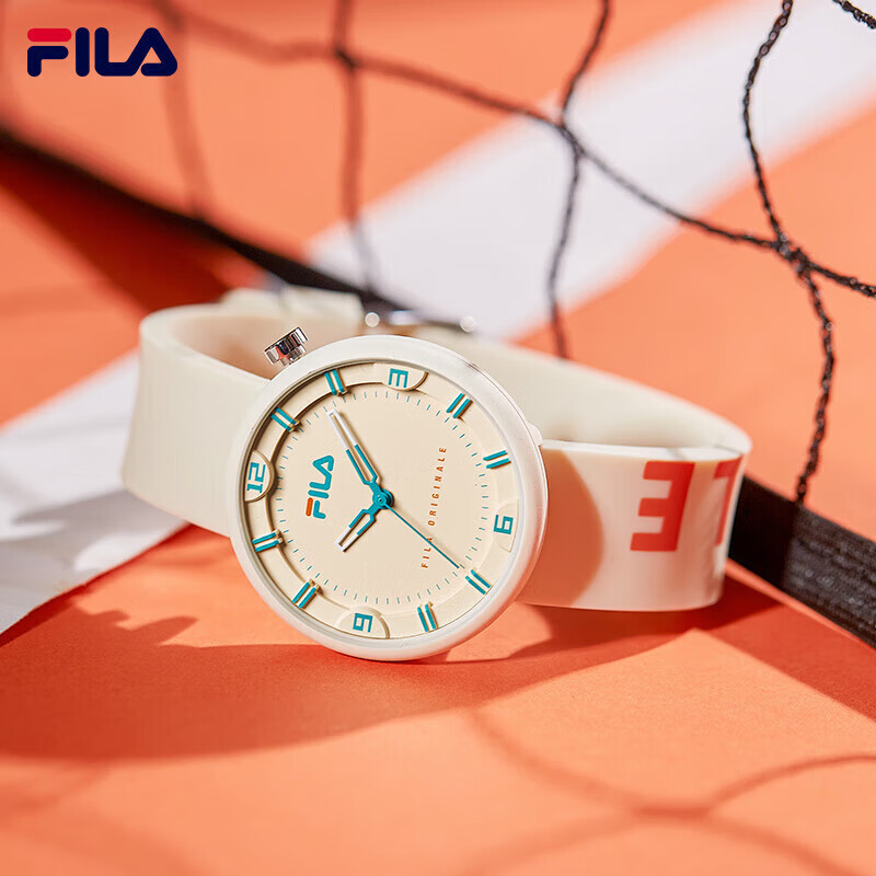 FILA Women's Watch, Trendy Color-Block Fashion Versatile Student Silicone Couple...