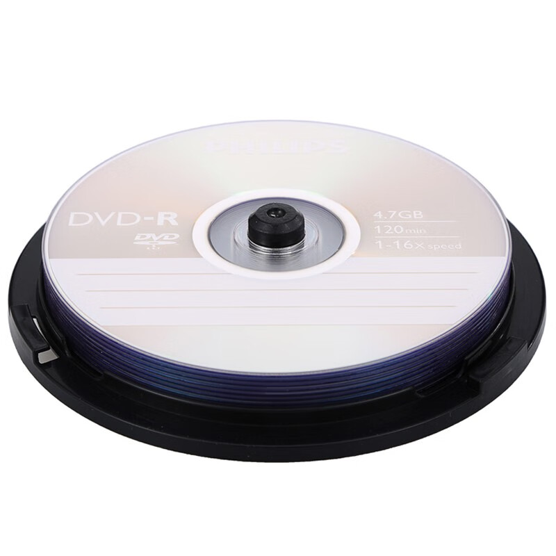 Philips DVD-R Blank Discs/Recordable Discs, 16x Speed, 4.7GB, 10 Pieces in A Bar...