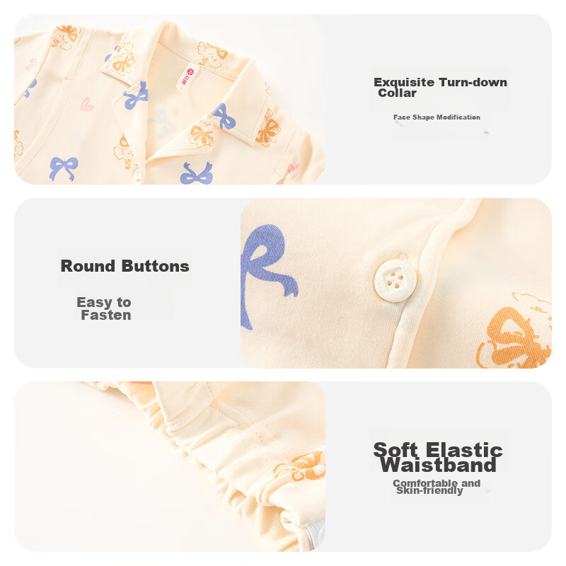 Fenteng Women's Pajamas, Autumn New Style, 5A Antibacterial Pure Cotton, Anti-Mi...