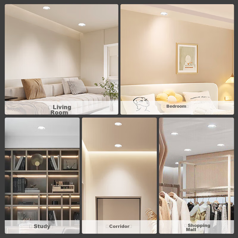 DELIXI LED Downlight, Ceiling Light, Recessed Spotlight, Downlight [Full Aluminu...