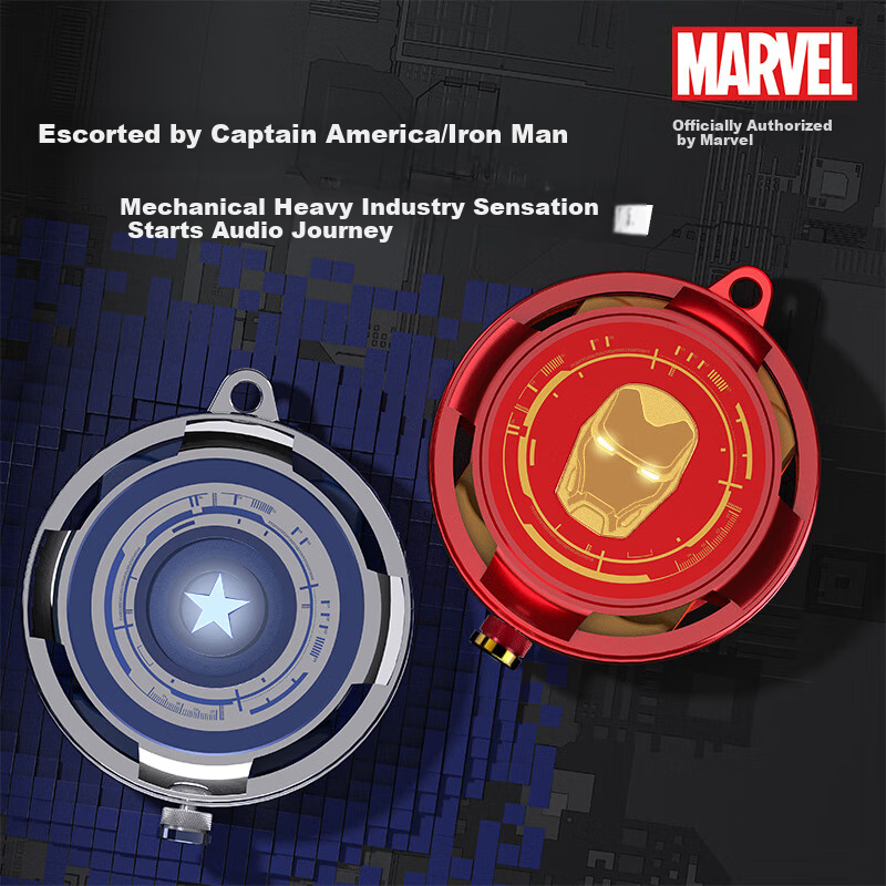 DISNEY Marvel True Wireless Bluetooth Earphones Gaming Music Dual Mode Long Batt...