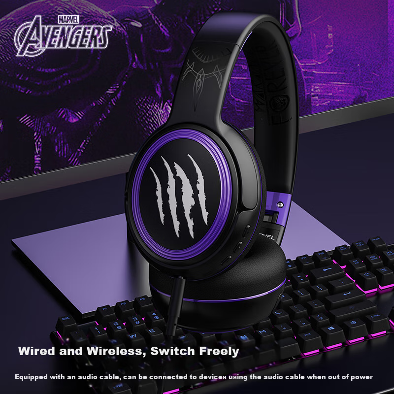 DISNEY Marvel Authorized MR13 Wireless Bluetooth Headphones Headset with Microph...