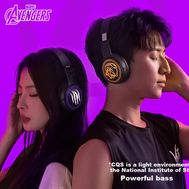 DISNEY Marvel Authorized MR13 Wireless Bluetooth Headphones Headset with Microph...