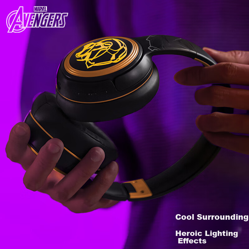 DISNEY Marvel Authorized MR13 Wireless Bluetooth Headphones Headset with Microph...